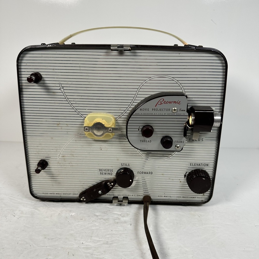 Vintage Kodak Brownie 300 8mm Film Movie Reel Projector TESTED WORKING